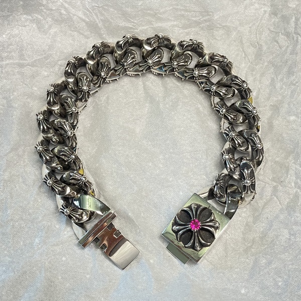 Chrome Hearts 크롬하츠 크로스 엑스트라팬시체인 클립 팔찌 (쥬얼리버전)